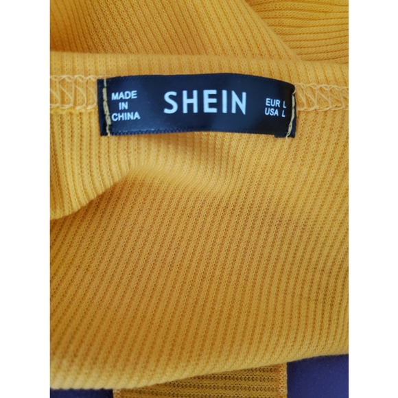 Yellow Crop top, Tie-front, Size L - Picture 5 of 5